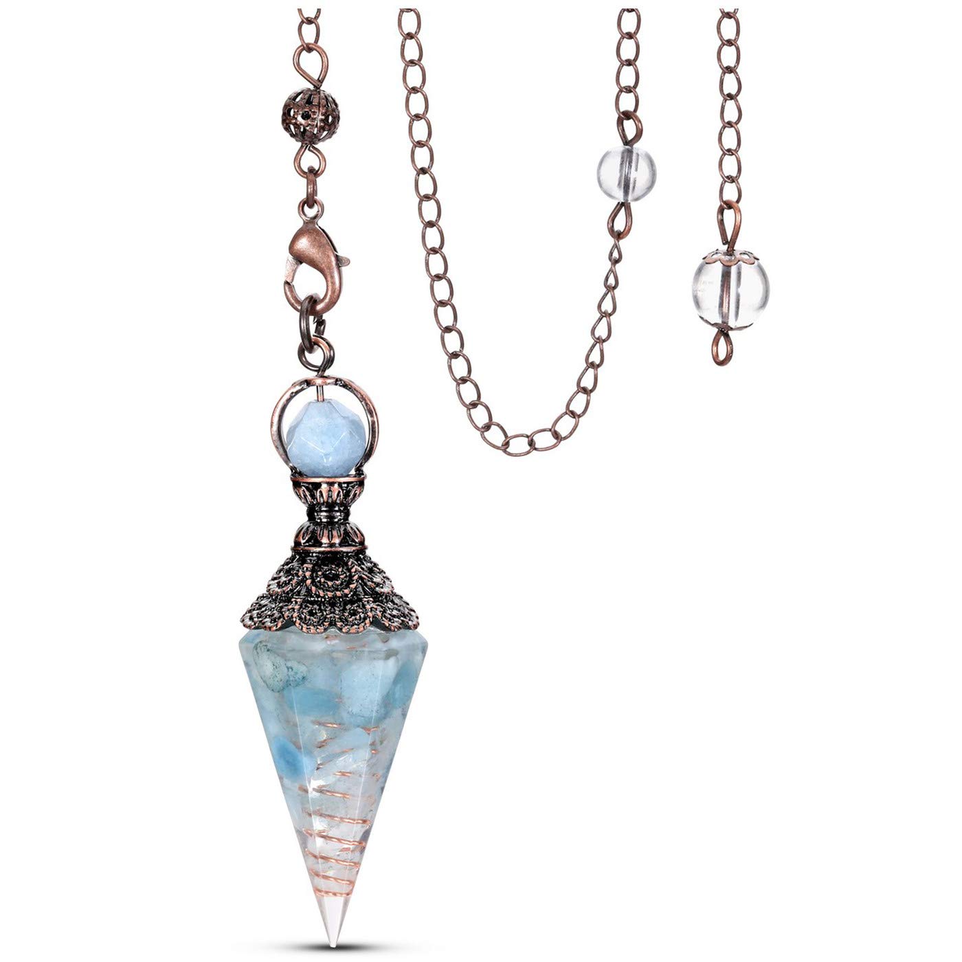 ミニマムジーク Pendulum とは Amazon.com: MANIFO Aquamarine Resin Crystal Pendulum 6